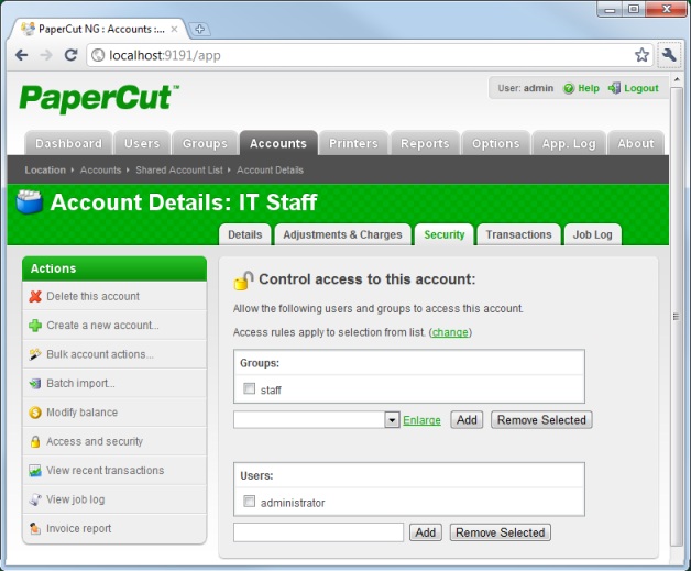 shared account security