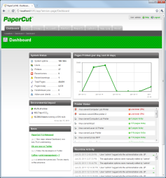 Standard admin web interface look