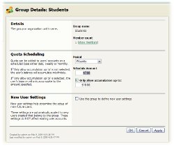 Assigning a weekly quota for students