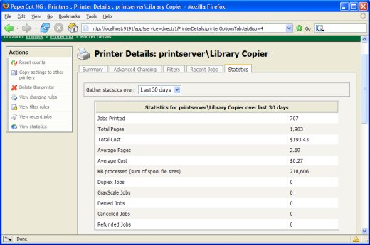 printer statistics