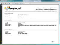Report: Shared Account Configuration