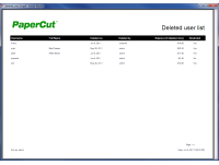 Report: Deleted user list