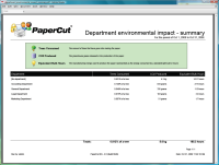 Report: Department Environmental Impact - Summary