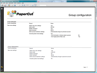 Report: Group Configuration