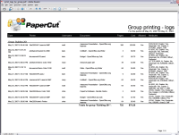 Report: Group Printing - Logs