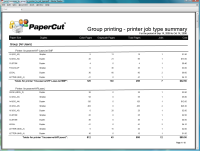 Report: Group Printing - Printer Job Type Summary