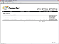 Report: Group Printing - Printer Logs