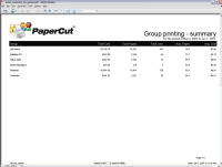 Report: Group Printing - Summary