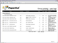Report: Group Printing - User Logs