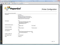 Report: Printer Configuration
