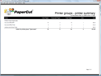 Report: Printer Groups - Printer Summary