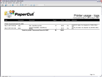 Report: Printer Usage - Logs