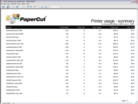 Report: Printer Usage - Summary