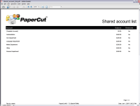 Report: Shared Account List