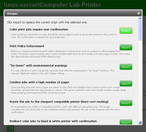 Advanced scripting recipes