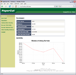 Standard user web interface look